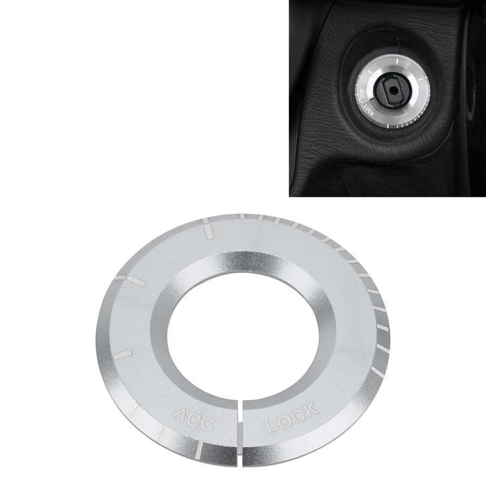For Mercedes-Benz Metal Ignition Key Ring, Diameter: 4.8cm, For Mercedes-Benz (Silver), For Merce...