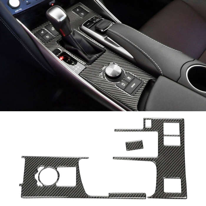 Car Carbon Fiber Gear Position Panel Decorative Sticker for Lexus IS250 2013-, Left Drive A Style...
