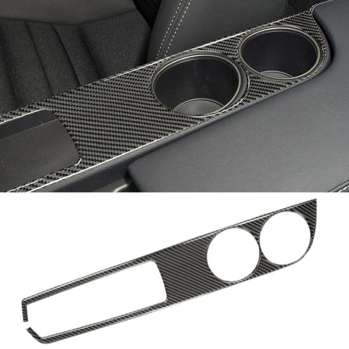Car Carbon Fiber Water Cup Holder Panel Decorative Sticker for Lexus IS250 2013-, Left Drive, Wat...