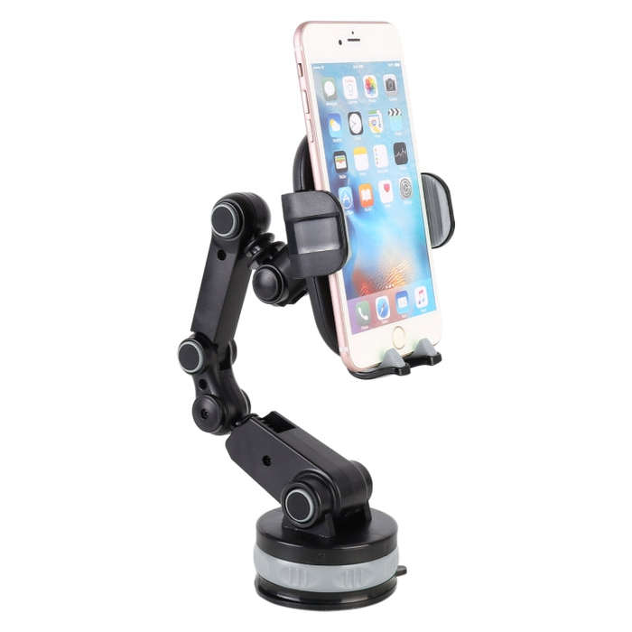 ZP-X0466 Car 360 Degree Rotating Telescopic Folding Round Suction Cup Mobile Phone Holder, ZP-X04...