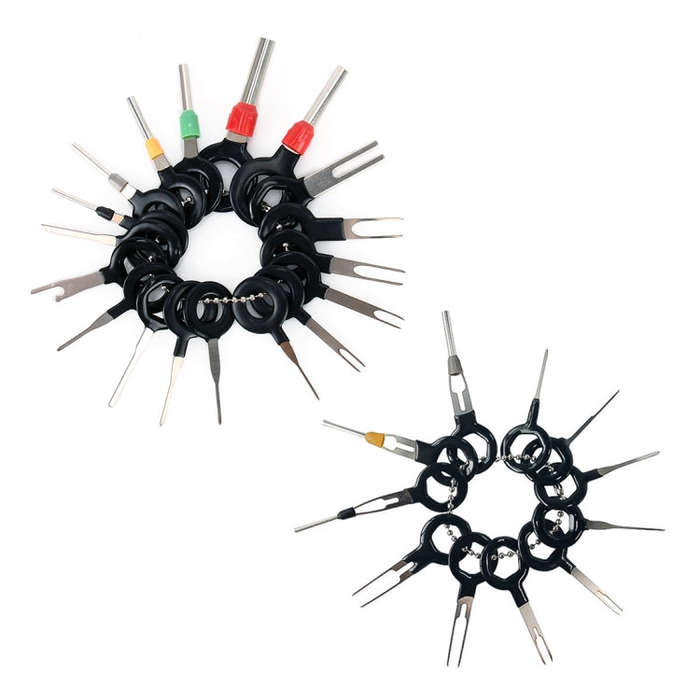 29 in 1 Car Plug Circuit Board Wire Harness Terminal Extraction Pick Connector Crimp Pin Back Nee...