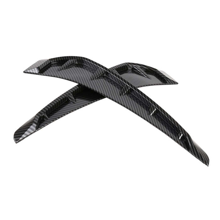 2 PCS Car Soft Silicone Decorative Sticker Outside Sticker, Carbon Fiber Texture, Carbon Fiber Te...