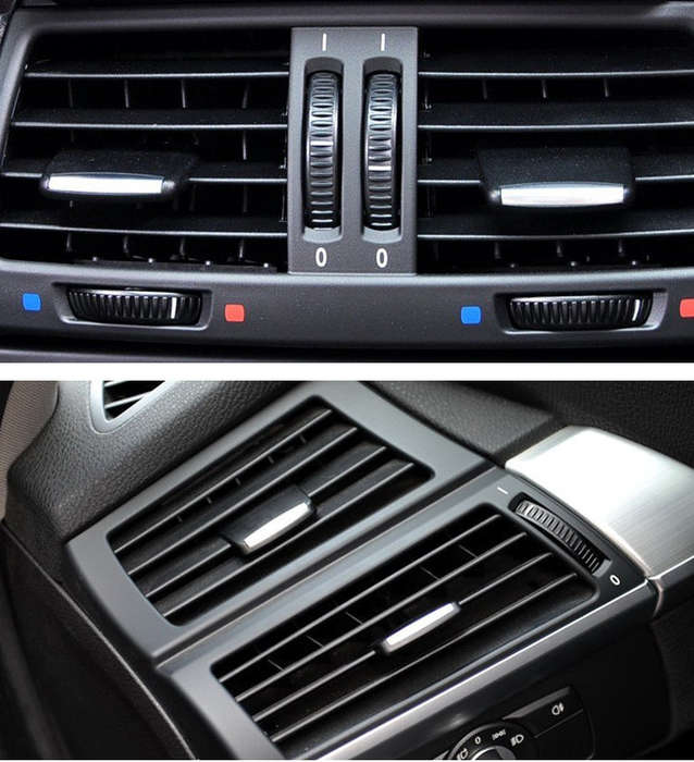 Car Front Air Conditioning Exhaust Switch Paddle Air Conditioning Leaf Clip for BMW X5 / X6, Left...