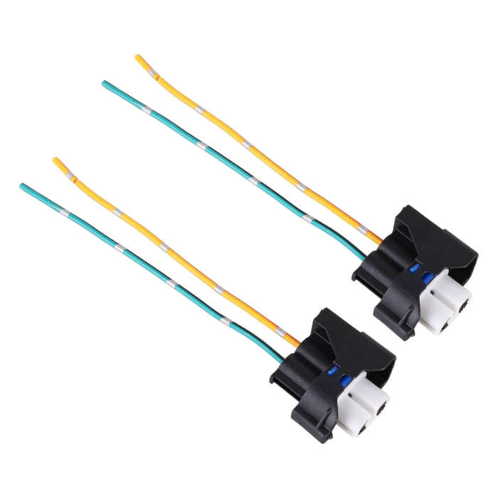1 Pair Car H11 Bulb Holder Base Female Socket with Cable for Ford, For Ford
