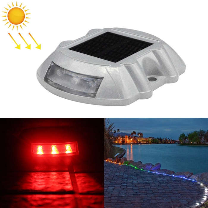 Solar Horseshoe Road Stud Light Car Guidance Light Road Deceleration Light, Constantly Bright Ver...