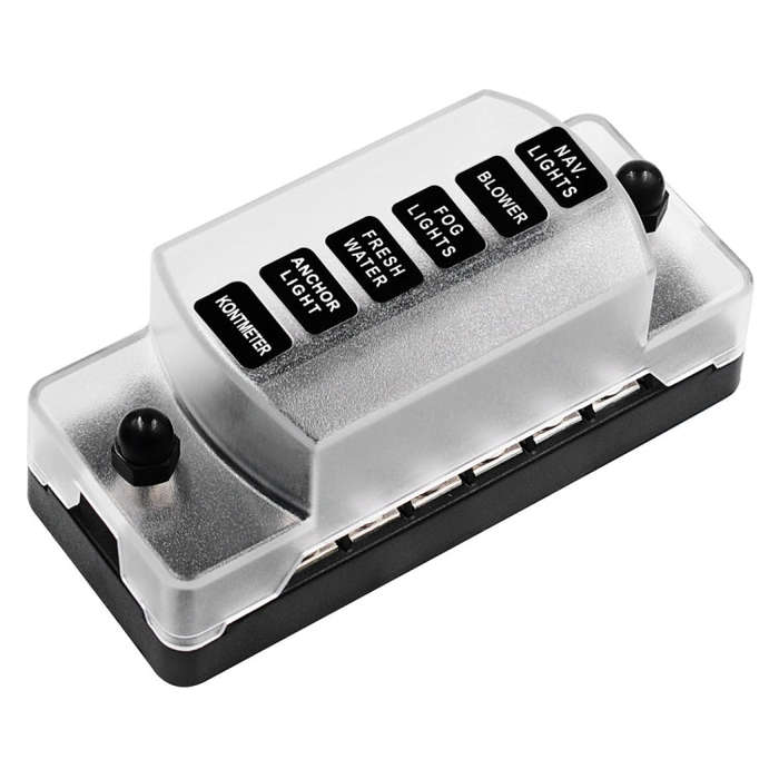 CS-978A1 FB1901 1 In 6 Out Independent Positive Negative Fuse Box without Fuse Piece for Auto Car...