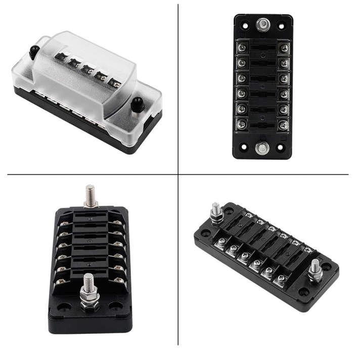 CS-978A1 FB1901 1 In 6 Out Independent Positive Negative Fuse Box without Fuse Piece for Auto Car...