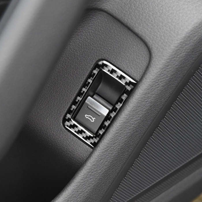 Car Carbon Fiber Trunk Switch Sticker for Audi A6L / A7 2019-, Left and Right Drive Universal, Tr...