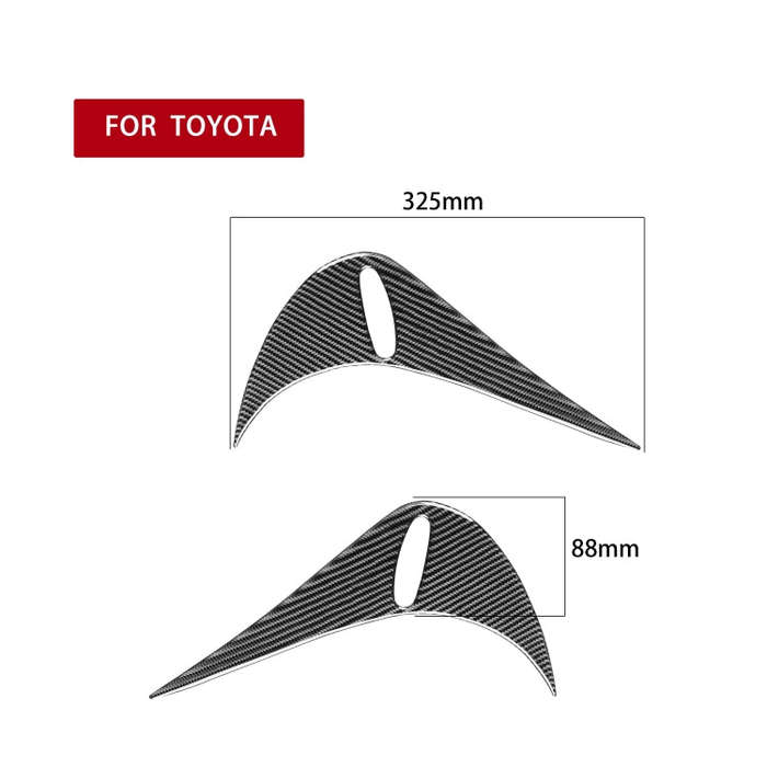 2 PCS / Set Carbon Fiber Car Back Lamp Eyebrow Decorative Sticker for Toyota GT86 / Subaru BRZ 20...