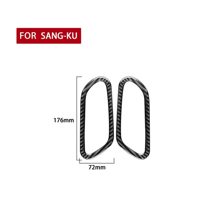 2 PCS / Set Carbon Fiber Car Inner Door Handle Decorative Sticker for Volkswagen Scirocco 2009-20...