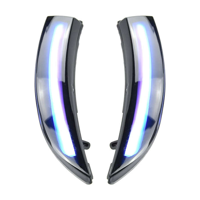 1 Pair For Ford Fiesta 2008-2017 Car Dynamic LED Turn Signal Light Rearview Mirror Flasher Water ...