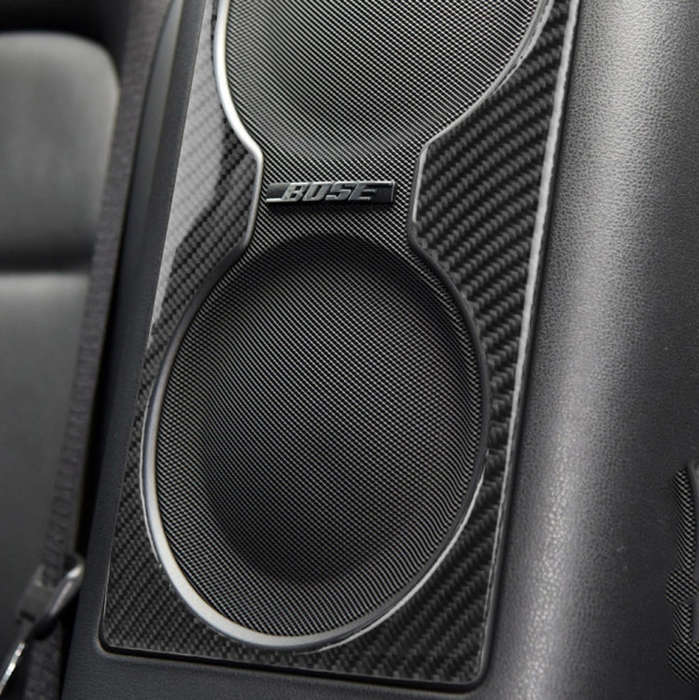 Car Carbon Fiber Rear Seat Speaker Decorative Sticker for Nissan GTR R35 2008-2016, Left and Righ...