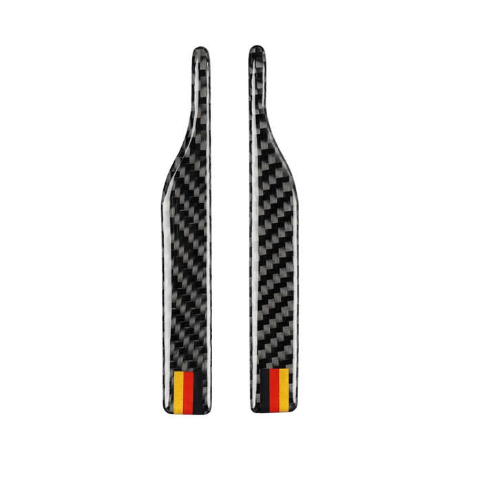 Car Carbon Fiber German Flag Pattern Rearview Mirror Anti-collision Sticker for Audi TT, Left and...