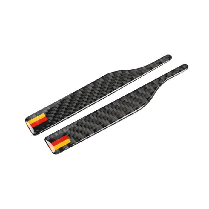 Car Carbon Fiber German Flag Pattern Rearview Mirror Anti-collision Sticker for Audi TT, Left and...