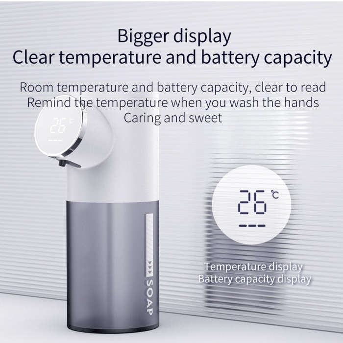 D101 Automatic Soap Dispenser with Charge Display, Water Tank Capacity: 320ml