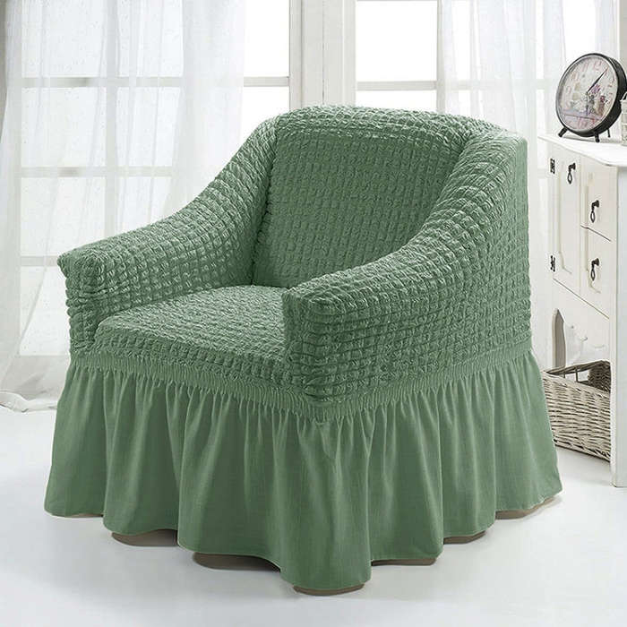 Four Seasons Universal Elastic Full Coverage Skirt Style Sofa Cover, Size: Single S 90-140cm