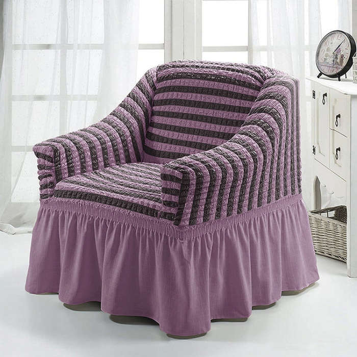Four Seasons Universal Elastic Full Coverage Skirt Style Sofa Cover, Size: Single S 90-140cm