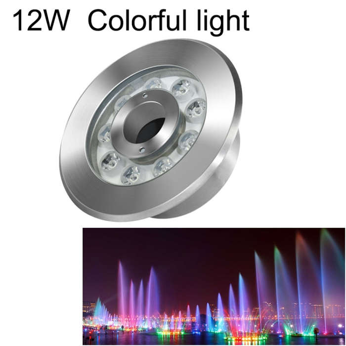 Landscape Colorful Color Changing Ring LED Stainless Steel Underwater Fountain Light, 6W, 9W, 12W...