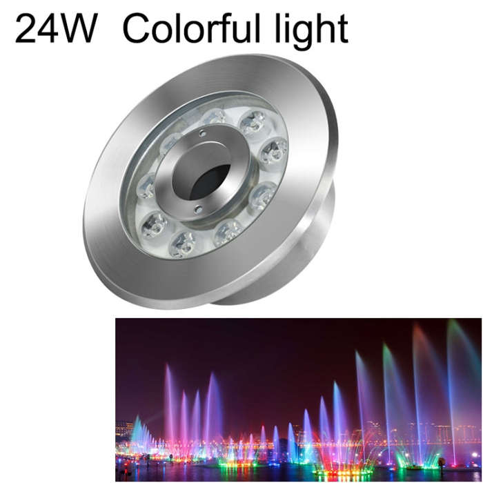 Landscape Colorful Color Changing Ring LED Stainless Steel Underwater Fountain Light, 6W, 9W, 12W...