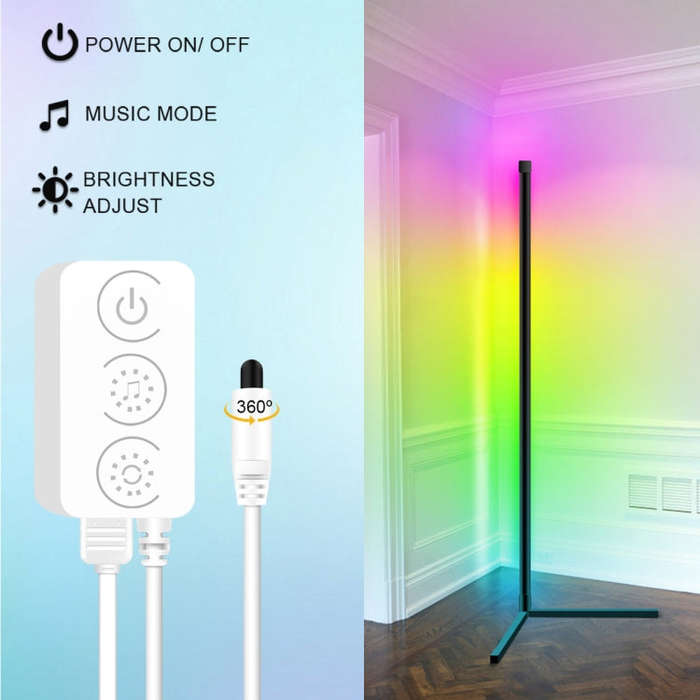 GVVOOHOME LED Symphony Remote Control Floor Atmosphere Light, USB, US Plug, EU Plug, UK Plug
