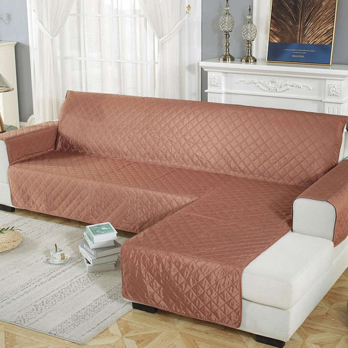 Waterproof Non-slip Pet Cushion One-piece Assemble Sofa Cover, Left-200x270cm, Right-200x270cm, L...