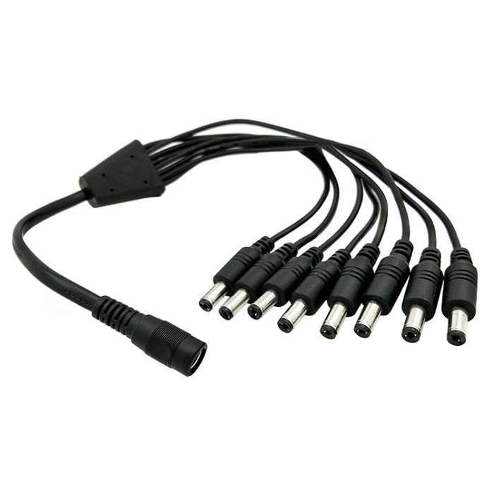 DC Female to DC Male Power Connection Extension Cable, 0.37m 3 in 1, 0.37m 4 in 1, 0.37m 6 in 1, ...