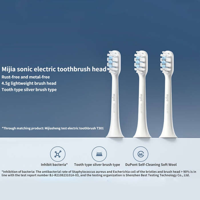 Original Xiaomi Mijia 3pcs Brush Head Standard Type for Sonic Electric Toothbrush T301 / T302, T3...