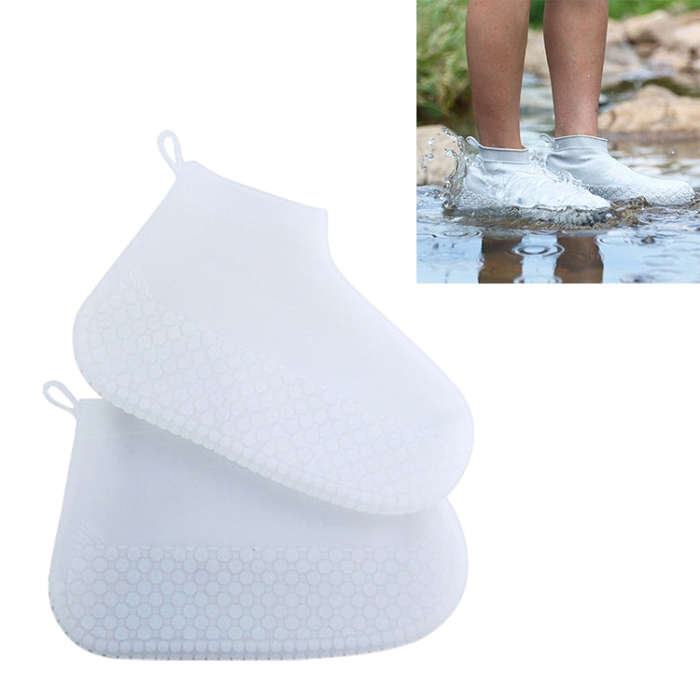 Silicone Non-slip Thickened Wear-resistant Waterproof Shoe Boots Cover, S, M, L