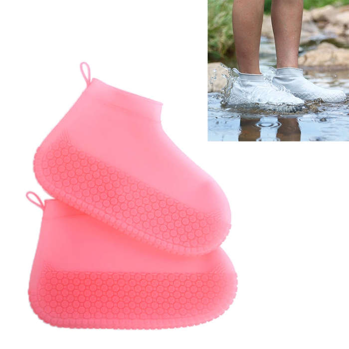 Silicone Non-slip Thickened Wear-resistant Waterproof Shoe Boots Cover, S, M, L