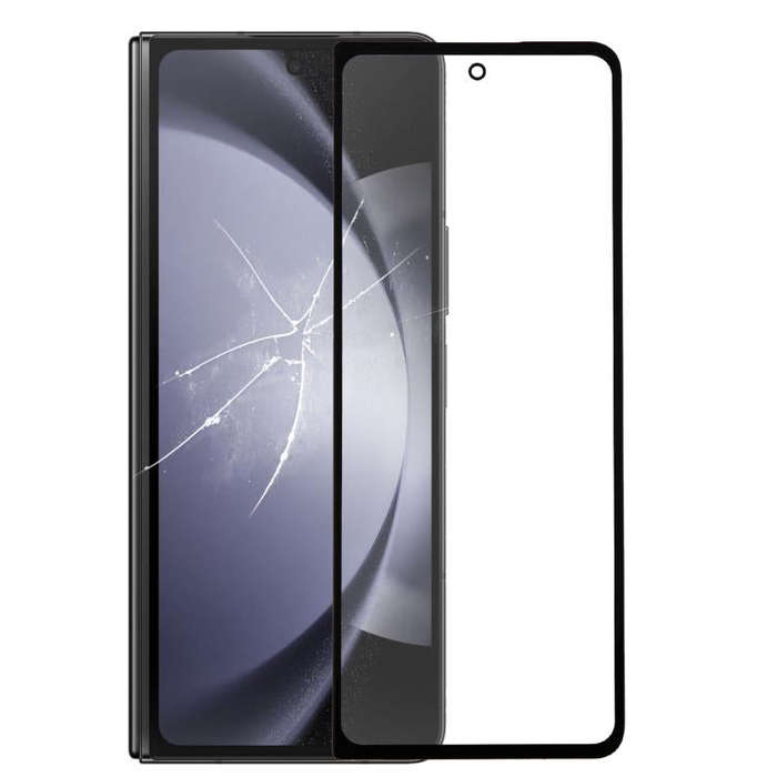 LCD Secondary Screen Outer Glass Lens with OCA Optically Clear Adhesive, For Samsung Galaxy Z Fol...