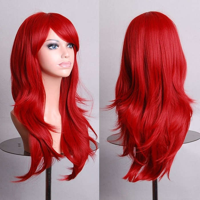 Anime Cos Role Playing Wig Cosplay Color Stage Headgear, Yellow, Red, Purple, Black, Silver Gray,...