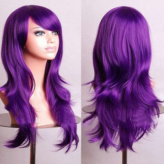 Anime Cos Role Playing Wig Cosplay Color Stage Headgear, Yellow, Red, Purple, Black, Silver Gray,...