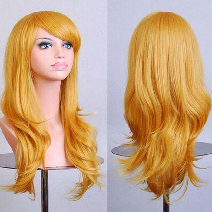 Anime Cos Role Playing Wig Cosplay Color Stage Headgear, Yellow, Red, Purple, Black, Silver Gray,...
