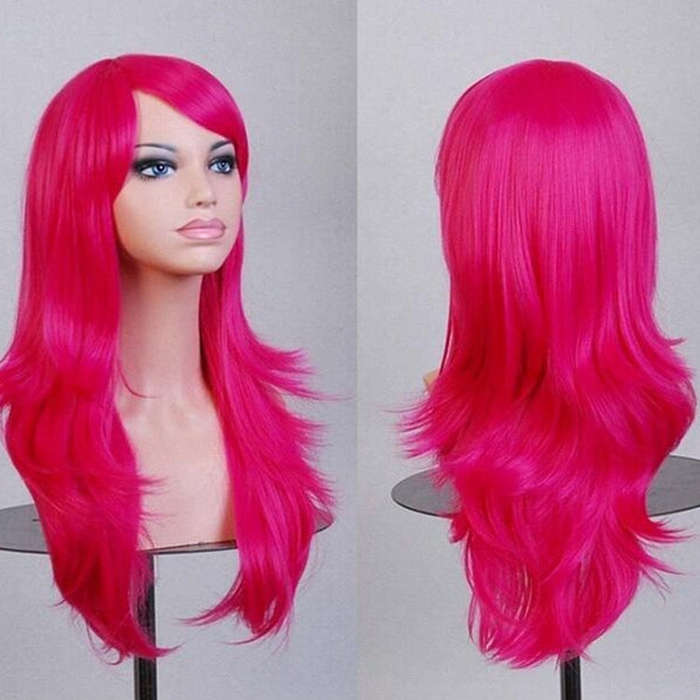 Anime Cos Role Playing Wig Cosplay Color Stage Headgear, Yellow, Red, Purple, Black, Silver Gray,...