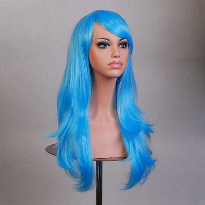 Anime Cos Role Playing Wig Cosplay Color Stage Headgear, Yellow, Red, Purple, Black, Silver Gray,...