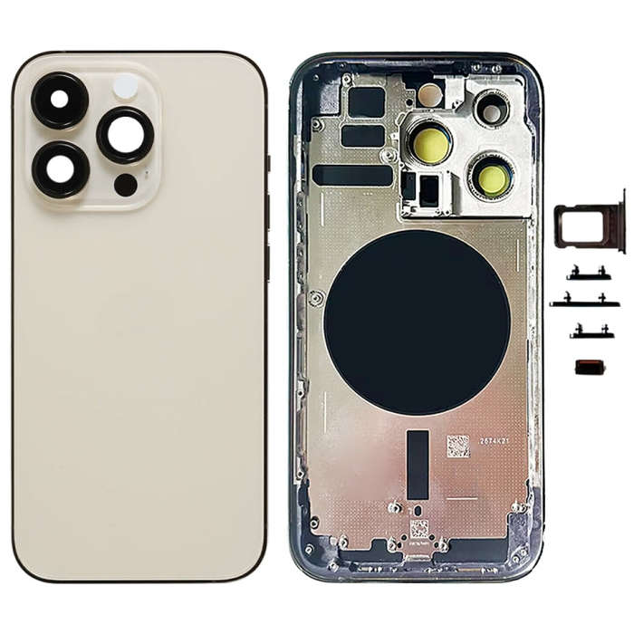 For iPhone 14 Pro Battery Back Cover with Side Keys & Card Tray, US Version, China Version, CE EU...