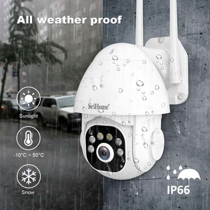 SriHome NVS001E-IPC039B 5MP 8CH HD NVR Wireless Cameras Set