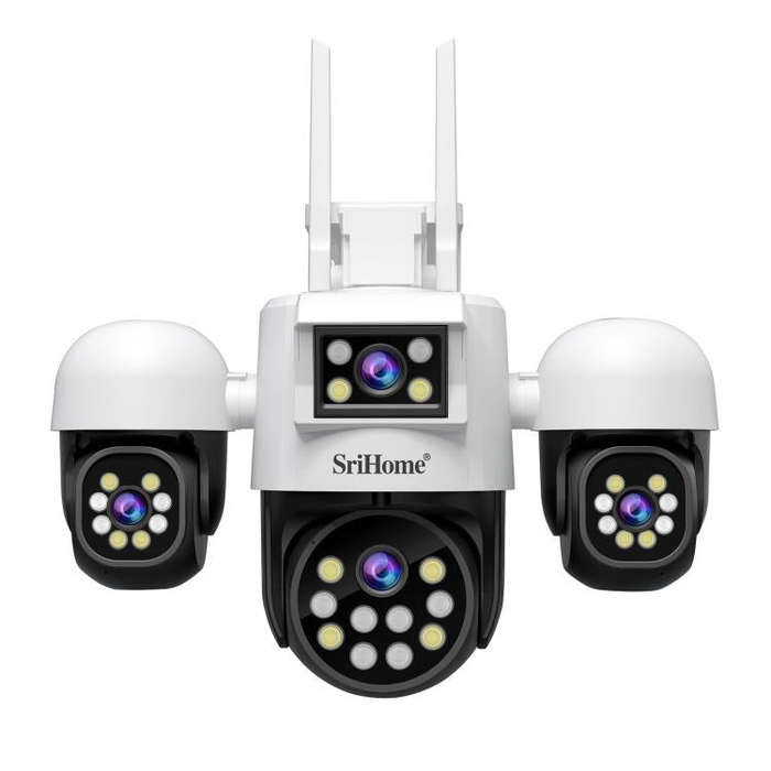 SriHome SH069 8MP 3X Digital Zoom HD Quad-lens Security Camera