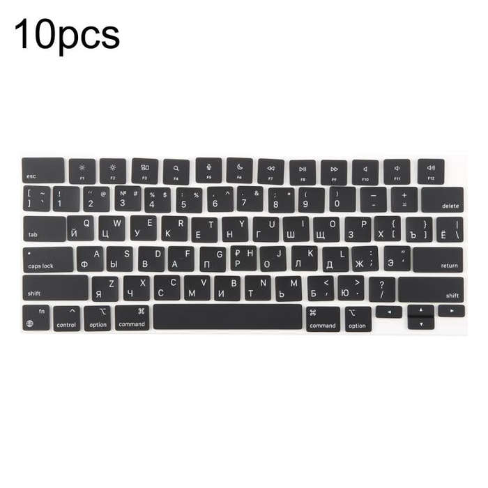 For MacBook A2442 A2485 A2779 A2780 A2991 A2992 A2918 10pcs US Small Enter Version Keycaps, Russi...