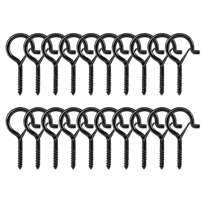 Metal Sheep Eye Spring Hook, Black M5, One Box Black M5, Black M4, One Box Black M4, Black M6