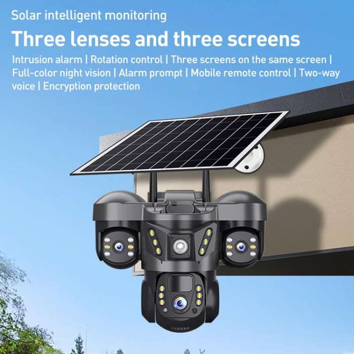VTS29 6MP Multi-lens Panoramic Solar Surveillance PTZ Dome Camera, Southeast Asia WiFi, Southeast...