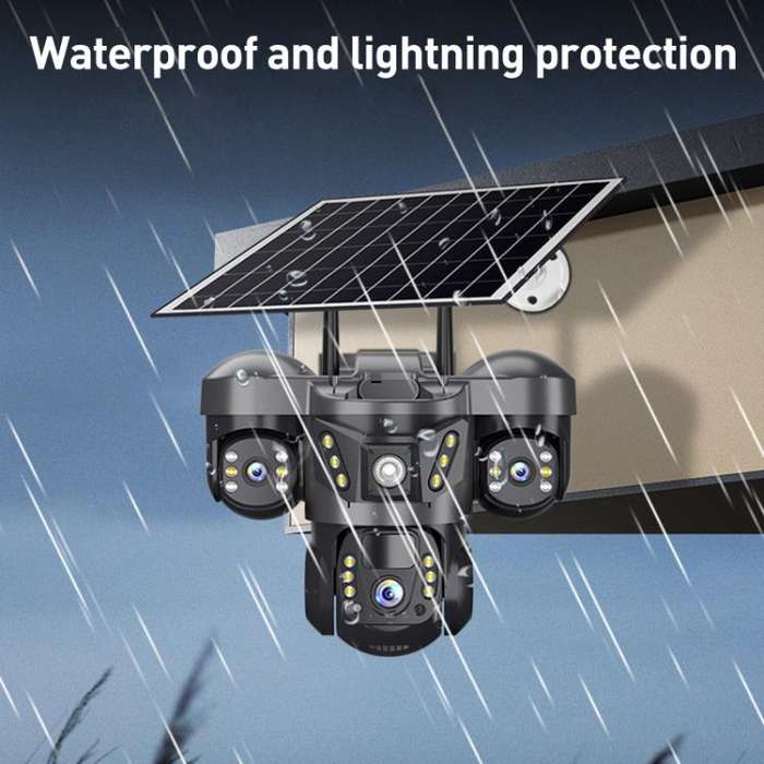 VTS29 6MP Multi-lens Panoramic Solar Surveillance PTZ Dome Camera, Southeast Asia WiFi, Southeast...