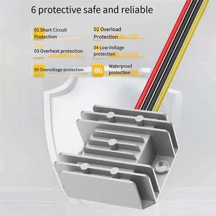 For DeWalt 20V Lithium Battery Switch Button Adapter Converter and 12V / 20A Voltage Regulator Ki...
