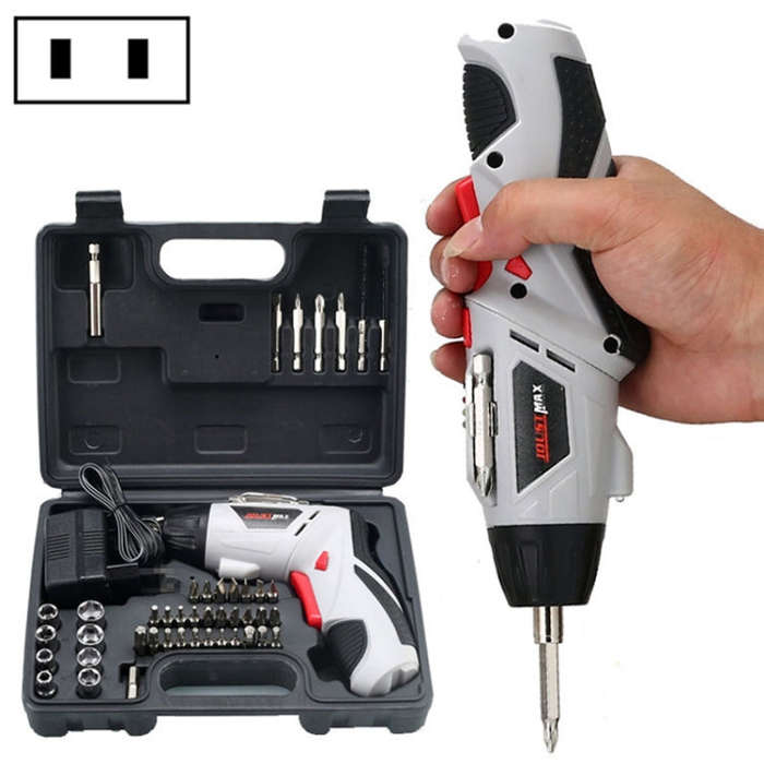 4.8V Multi-functional Household Electric Screwdriver Electric Drill Electric Screwdriver Set US P...