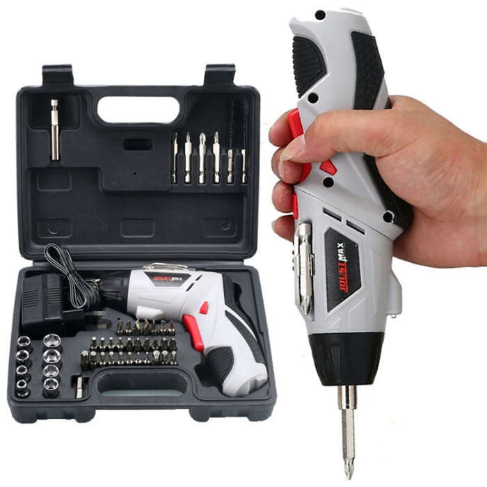 4.8V Multi-functional Household Electric Screwdriver Electric Drill Electric Screwdriver Set US P...