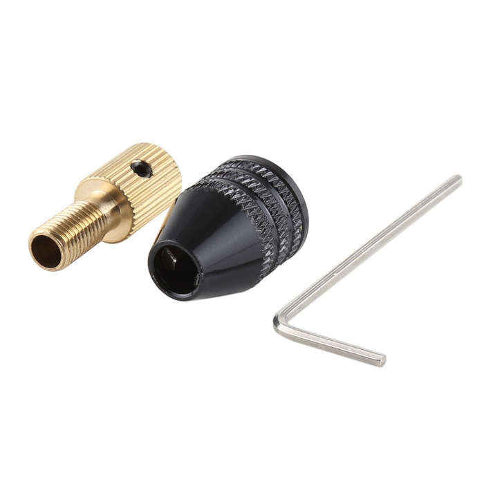 WLXY DIY003 0.5-3mm Mini Electric Grinder Drill Chuck Drill Shaft with Wrench, 2.35mm Inner Hole,...
