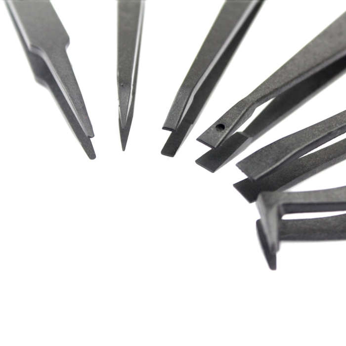 JF-S6in1 6 in 1 Anti-static Carbon Fiber Straight and Curved Tip Tweezers