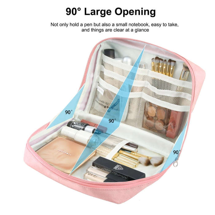 FunAdd Large-capacity Pencil Case Storage Organizer Canvas Cosmetic Bag, Size: 230 x 170 x 75mm