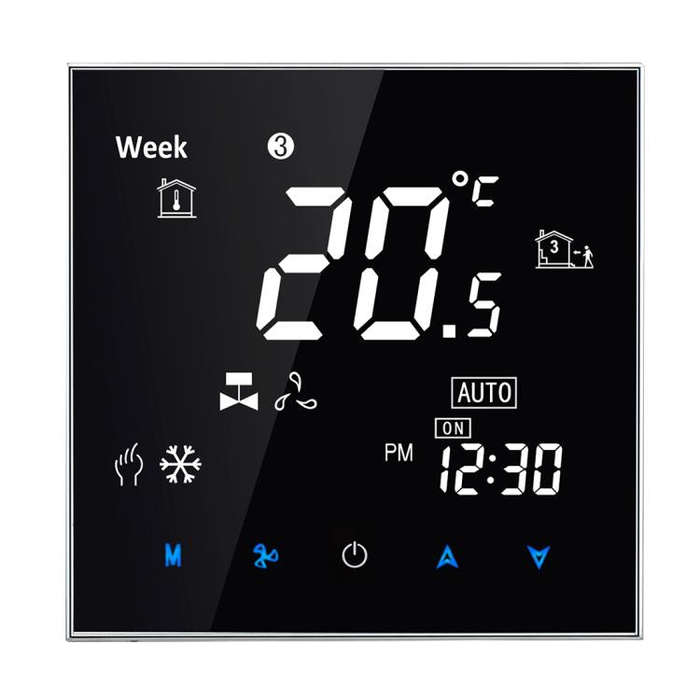 BAC-2000 Central Air Conditioning Type Touch LCD Digital 2-pipe Fan Coil Unit Room Thermostat, Di...