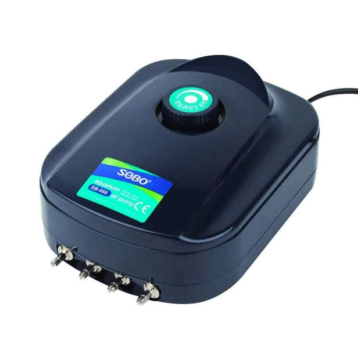 SOBO SB-988 12W 4 Outlets Adjustable Flow Silent Aquarium Air Pump Fish Tank Oxygen Air Pump, SOB...